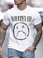 T-shirts Chic Jewel Neck Imprimé Manches Courtes