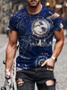 T-shirts Chic Jewel Neck Imprimé Manches Courtes