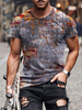 T-shirts Chic Jewel Neck Imprimé Manches Courtes