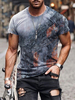 T-shirts Chic Jewel Neck Imprimé Manches Courtes