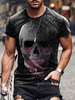 T-shirts Chic Jewel Neck Imprimé Manches Courtes