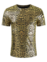T-shirts Chic Jewel Neck Imprimé Manches Courtes