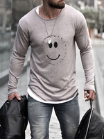 T-shirts Chic Joyau Col Manchons Longs Manches
