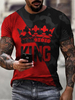T-shirts Chic rouge noir imprimé couronne