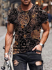 T-shirts Classique Col Bijou Imprimé Manches Courtes