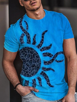 T-shirts Classique Col rond Imprimé Manches Courtes