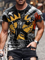 T-shirts Classique Col rond Imprimé Manches Courtes