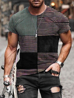 T-shirts Classique Col rond Imprimé Manches Courtes