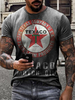 T-shirts Classique gris Col Rond Imprimé Manches Courtes