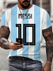 T-shirts Classique Messi Col Rond Imprimé Manches Courtes