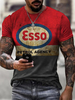 T-shirts Classique rouge Col Rond Imprimé Manches Courtes