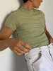 T-shirts classiques col montant manches courtes