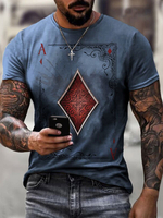 T-shirts Col Bijou Imprimé Manches Courtes