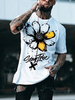 T-shirts Col Bijou Imprimé Manches Courtes