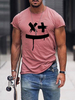 T-shirts Col Bijou Imprimé Manches Courtes