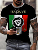 T-shirts Confort Col Rond Imprimé Manches Courtes Noir