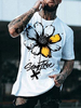 T-shirts Décontracté Col Bijou Imprimé Manches Courtes