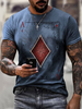 T-shirts Décontracté Col Bijou Imprimé Manches Courtes