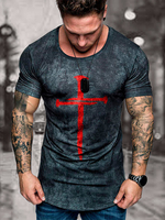 T-shirts Décontracté Col Bijou Imprimé Manches Courtes
