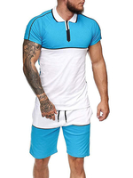 T-shirts Décontracté Col Rabattu Manches Courtes