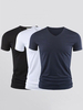 T-shirts Décontracté Col V Manches Courtes