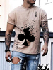 T-shirts Décontracté Jewel Neck Imprimé Manches Courtes