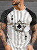 T-shirts Décontracté Jewel Neck Imprimé Manches Courtes