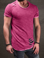 T-shirts Décontracté Jewel Neck Manches courtes