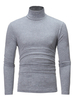 T-shirts décontractés à manches longues et col haut pour hommes