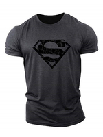 T-shirts décontractés gris imprimés à manches courtes
