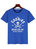 T-shirts décontractés imprimés crâne à manches courtes pour hommes