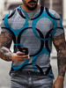 T-shirts gris Classique Col rond Imprimé Manches Courtes