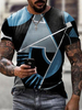 T-shirts gris Classique Col rond Imprimé Manches Courtes