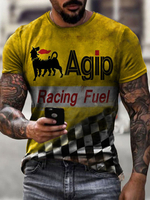 T-shirts jaune manches longues décontractées homme chic