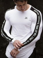 T-shirts Mots décontractés de bijou décontractés imprimer manches longues