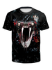 T-shirts pour hommes Effrayant Halloween Motif Serpent Col Bijou Squelette Manches Courtes Chemisier