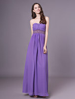 Taille empire bretelles robe de demoiselle dhonneur en mousseline de soie taille empire