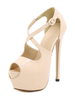 Talon haut chaussures femme plateforme bout ouvert