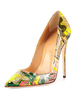 Talon haut femme bout pointu imprimerie peinture
