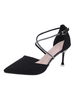 Talons hauts Bout pointu entrecroisé Talon aiguille Strass Talons aiguilles noirs chics