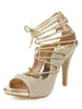 Talons hauts Femmes à lacets Escarpins à bouts ouverts Talon aiguille Chaussures grande taille