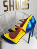 Talons hauts jaunes pour femmes sans lacet bout pointu talon aiguille mode grande taille Sexy Mary Jane talons