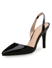 Talons hauts noir bout pointu escarpins talon aiguille pompes femmes
