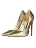 Talons hauts pour femmes Bout pointu Talon aiguille Escarpins sexy à imprimé peau de serpent blonde