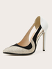 Talons hauts pour les femmes talon aiguille en cuir PU pompes talons hauts blancs