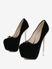 Talons hauts sexy pour femmes détails en métal talon aiguille escarpins supérieurs en micro-daim