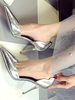 Talons hauts Slip-On Bout pointu Talon aiguille Slip-On Chic PU Talon aiguille Argent