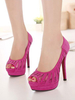 Talons orteils femelles rose rouge suède cuir stiletto talon été sexy chaussures