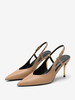 Talons slingback pour femmes bout pointu chaussures habillées à talons aiguilles