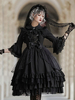 Tea Party Style Lolita JSK robe Neverland motif imprimé floral volants arcs blanc doux Lolita pull jupes